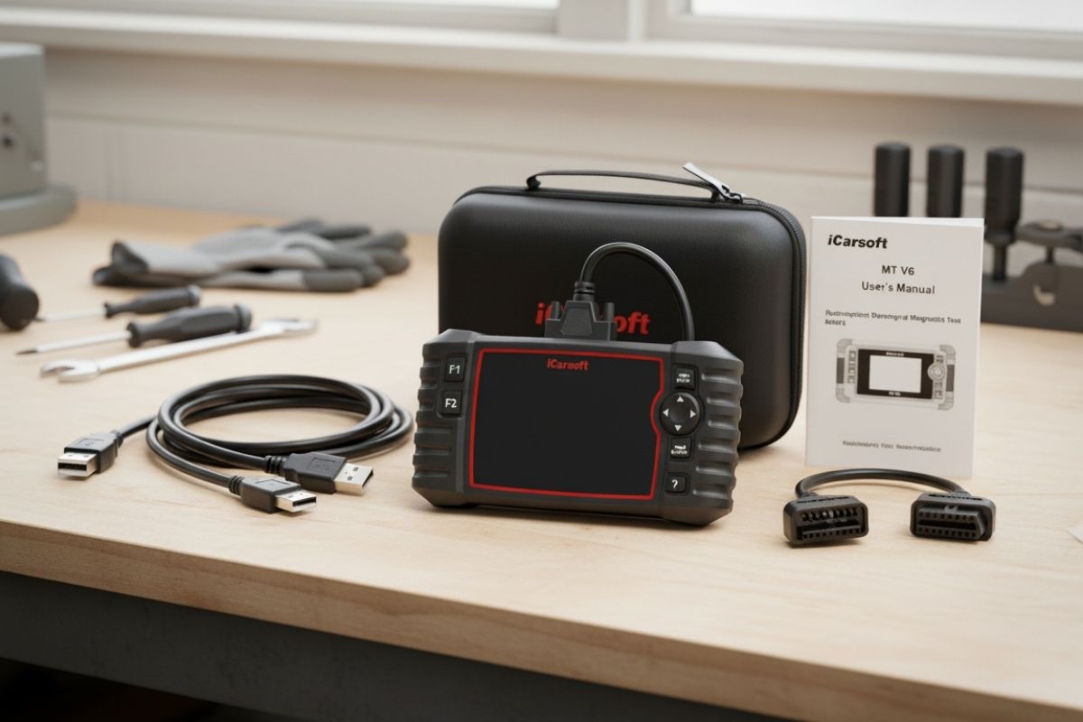 Diagnosegerät für Motorrad auf Tisch